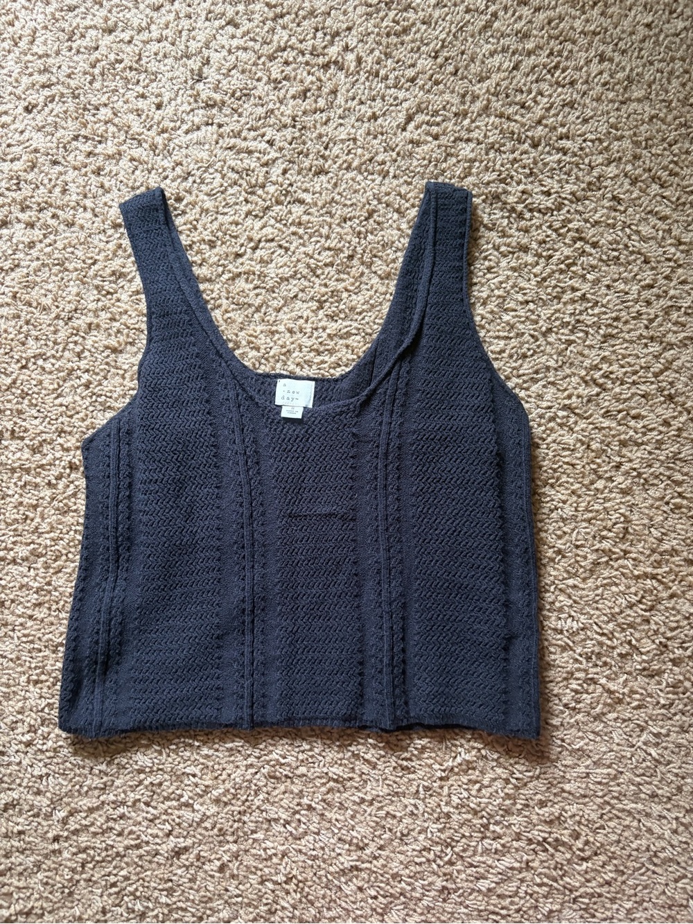 Madewell Dark Charcoal Knit Tank